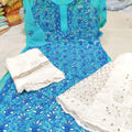 Blue Georgette Gotta Patti Kurti Sharara Dress Salwar Kameez