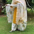 Chikankari Pallazo , Kurti and Floral Print Dupatta Set with Jutti Combo