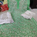Green Georgette Gotta Patti Kurti Sharara Salwar Suit Designs