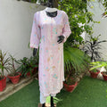 Light Purple Mulmul Cotton Kurta with Exclusive Heavy Work Shopping Online