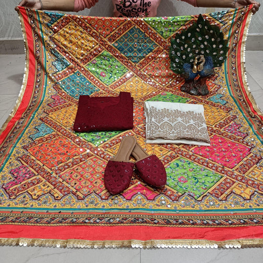 Maroon Cambric Cotton Kurti with Digital Pakistani Mirror Dupatta Set Latest Online - Inayakhan Shop 