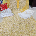 Yellow Georgette Gotta Patti Kurti Sharara Salwar Suit