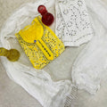 Yellow Lucknowi Georgette Chikankari Mirror Gala Buti Kurti Latest Online